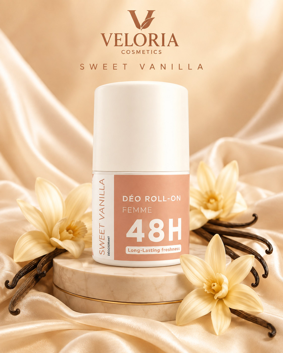 Déo Roll-On Femme 48H Sweet Vanilla
