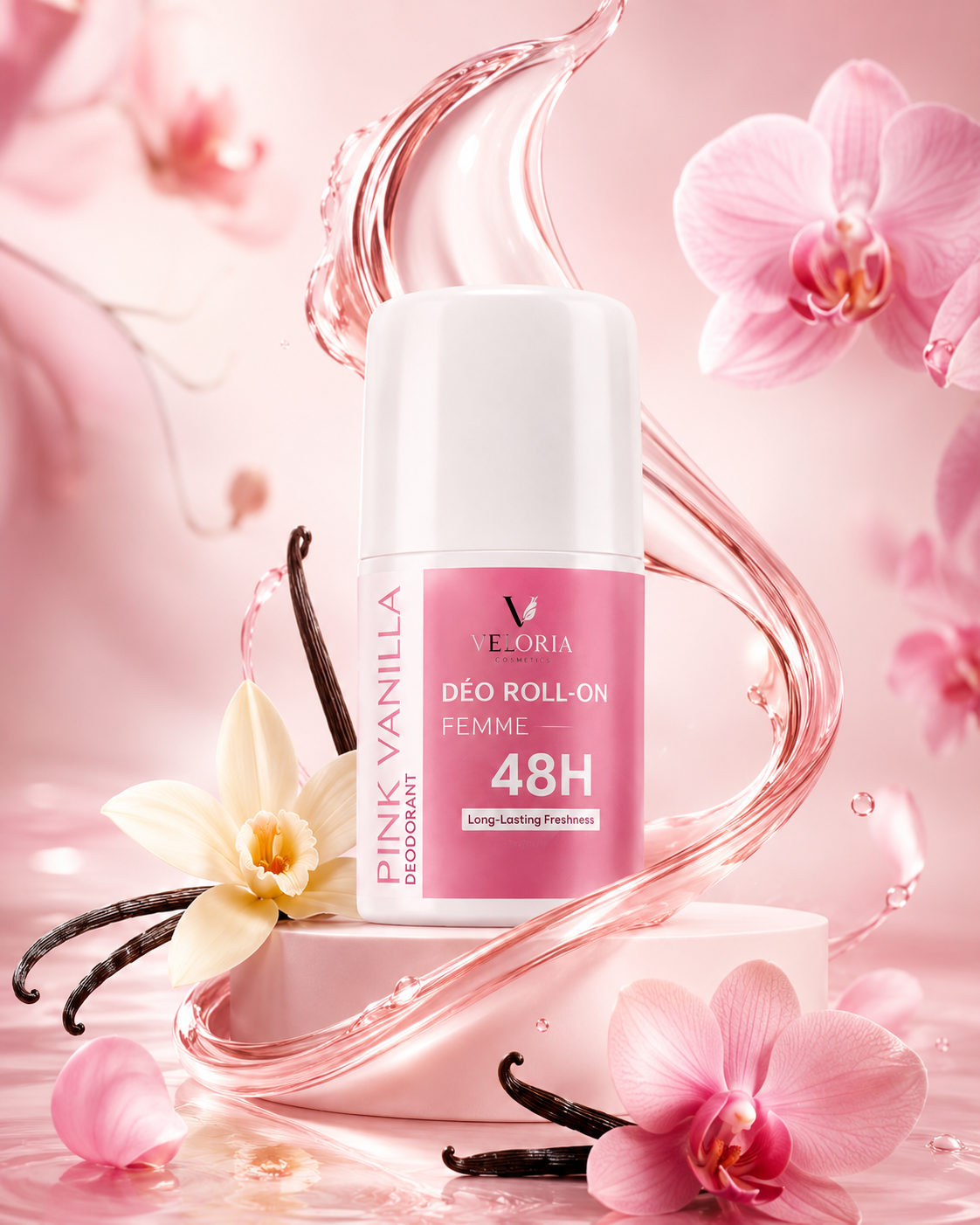 Déo Roll-On Femme 48H - Pink Vanilla